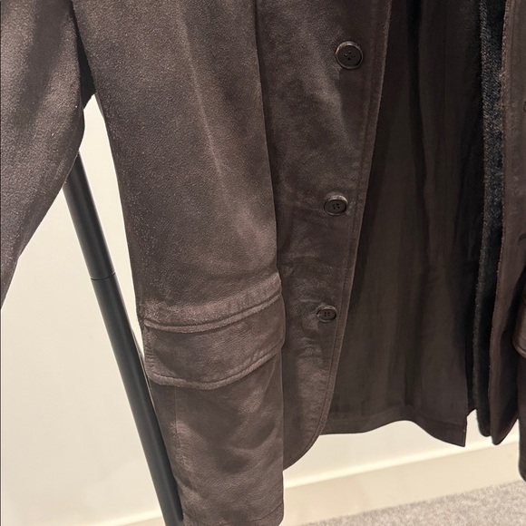 Men's All Saints Brown Suede Jacket - Picture 5 of 6